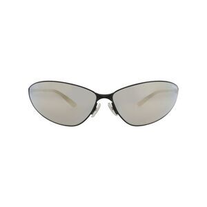 Balenciaga Shield-Frame Metal Sunglasses Black Unisex-Adult
